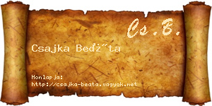 Csajka Beáta névjegykártya