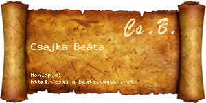 Csajka Beáta névjegykártya